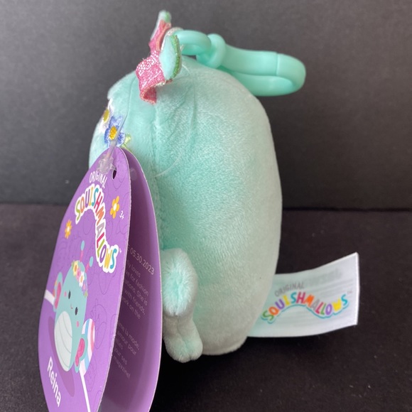 Squishmallows 3.5 inch Easter 2024 CLIP ON Reina The Butterfly With Flowers NEW - Picture 8 of 9
